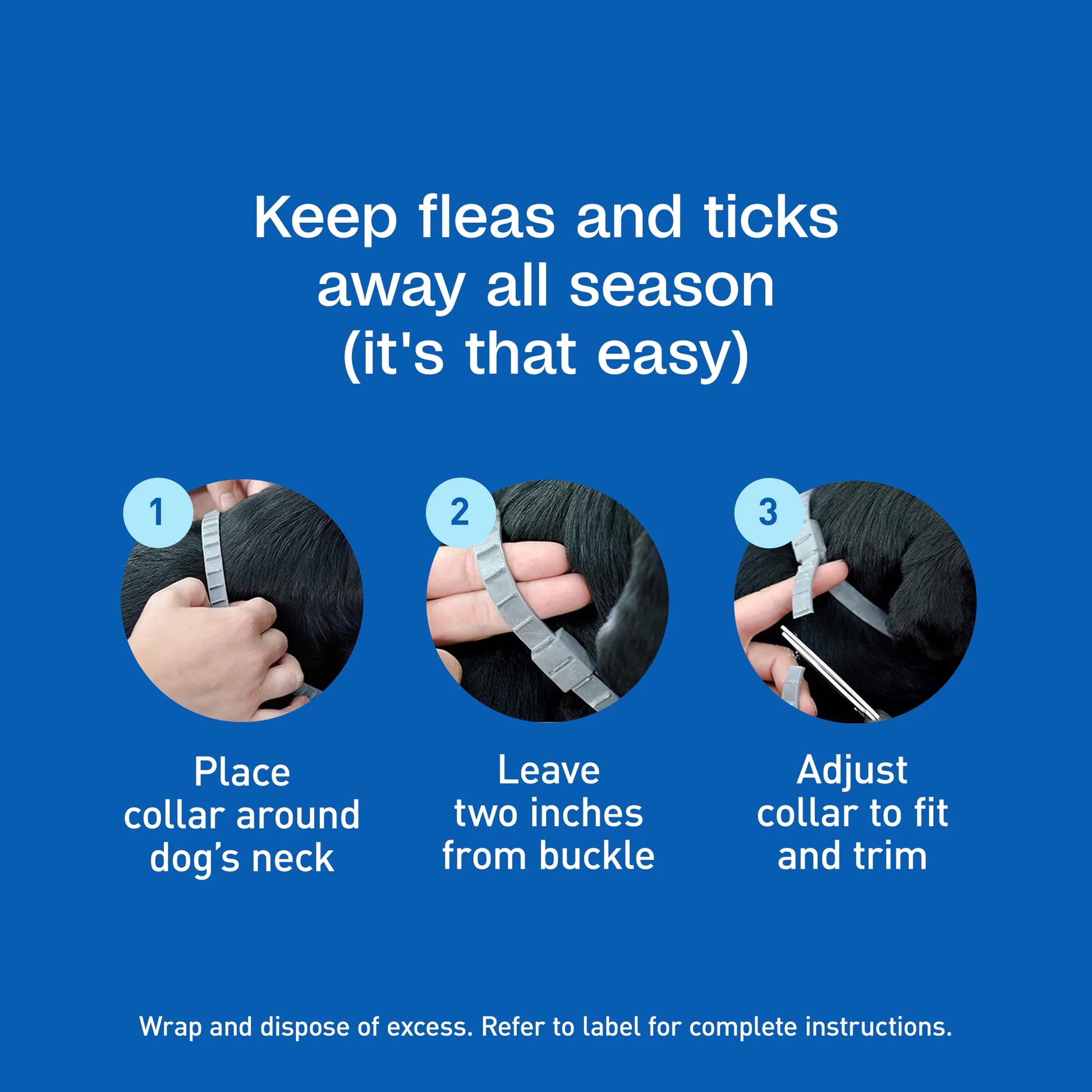 Flea & Tick Collar for Dogs & Puppies, Flea Collar for 12 Month Prevention, Kills Fleas, Ticks & Repels Mosquitoes, excluding California, One Size Fits All Dogs & Puppies, 2 Count