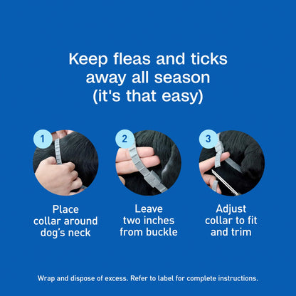 Flea & Tick Collar for Dogs & Puppies, Flea Collar for 12 Month Prevention, Kills Fleas, Ticks & Repels Mosquitoes, excluding California, One Size Fits All Dogs & Puppies, 2 Count