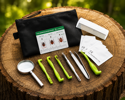 Tick Removal Tool & Twister Kit for Dogs, Cats & Humans, 10-In-1 Stainless Steel Tick Removers & Tick Puller Set - Professional Tick Tweezers Tool for Camping, Hiking & Dog Tick Remover