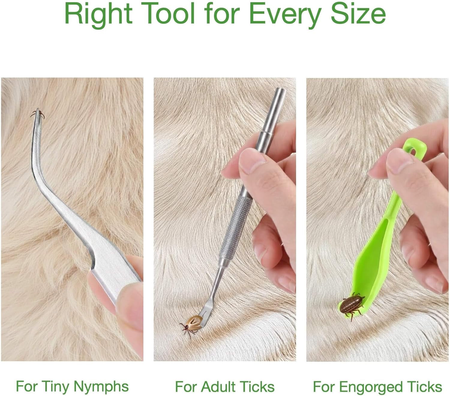 Tick Removal Tool & Twister Kit for Dogs, Cats & Humans, 10-In-1 Stainless Steel Tick Removers & Tick Puller Set - Professional Tick Tweezers Tool for Camping, Hiking & Dog Tick Remover
